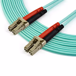 StarTech.com Cavo in fibra ottica multimodale da LC/UPC a LC/UPC OM4 da 7 m - Fibra LOMMF/VCSEL Zipcord da 50/125 µm, Reti 100G - Bassa perdita di inserzione - Cavo patch in fibra LSZH - Turchese - Vista aggiuntiva 3