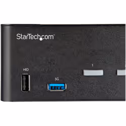 StarTech.com KVM Switch HDMI a 2 porte e doppio monitor 4K 60Hz Ultra HD HDR - Switch KVM per computer desktop HDMI 2.0 con 2 porte USB 3.0 Hub (5Gbps) e 4x USB 2.0 HID, Audio - Commutazione con tasti di scelta rapida - TAA - Vista aggiuntiva 5