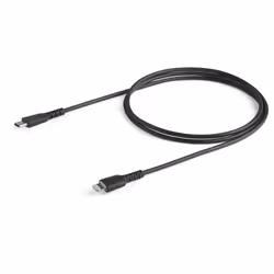 StarTech.com Cavo durevole da USB-C a Lightning da 1m nero - Cavo di alimentazione/sincronizzazione in Fibra aramidica robusta per impieghi intensivi da USB tipo C a Lightening - Certificato Apple MFi per iPad/iPhone 12 - Vista aggiuntiva 4