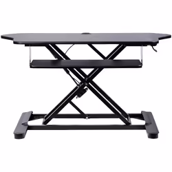 StarTech.com Scrivania ad angolo Sit Stand con Vassoio per Tastiera - Ampia Superficie (908x530mm) - Postazione di lavoro ergonomica per stare in piedi/seduto ad altezza regolabile - Supporta due monitor - Vista aggiuntiva 4
