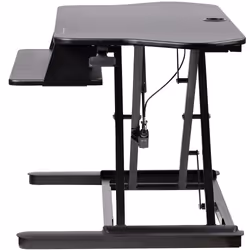 StarTech.com Scrivania ad angolo Sit Stand con Vassoio per Tastiera - Ampia Superficie (908x530mm) - Postazione di lavoro ergonomica per stare in piedi/seduto ad altezza regolabile - Supporta due monitor - Vista aggiuntiva 6