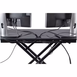 StarTech.com Scrivania ad angolo Sit Stand con Vassoio per Tastiera - Ampia Superficie (908x530mm) - Postazione di lavoro ergonomica per stare in piedi/seduto ad altezza regolabile - Supporta due monitor - Vista aggiuntiva 7