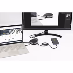 StarTech.com Adattatore multiporta USB-C - Mini Docking station USB Tipo C a HDMI/ Displayport 4K 60Hz o VGA - 75W Power Delivery - Hub 3x USB 3.0/3.1 - Gbe - Dock USB 3.1 Gen 2 10 Gbps per pc portatili/notebook - Vista aggiuntiva 4