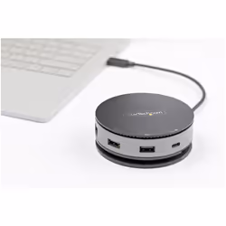 StarTech.com Adattatore multiporta USB-C - Mini Docking station USB Tipo C a HDMI/ Displayport 4K 60Hz o VGA - 75W Power Delivery - Hub 3x USB 3.0/3.1 - Gbe - Dock USB 3.1 Gen 2 10 Gbps per pc portatili/notebook - Vista aggiuntiva 5