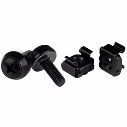 StarTech.com Viti e dadi 10-32 per rack per server - Confezione da 50, Bolts & nuts, Acciaio, Testa a sfera decentrata, Nero, ...