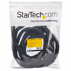 StarTech.com Guaina Coprifili per Gestione cavi da 4,6m - Avvolgicavo flessibile a spirale - Ø 1,0-1,5 - Guaina espandibile - Gestione dei cavi in poliestere/Protezione/Rivestimento - Organizzatore di cavi nero accorciabile - Vista aggiuntiva 4