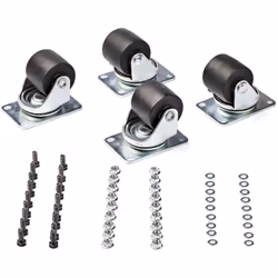 StarTech.com Ruote industriali per armadi server - Set di 4 kit di viti M6 per ruote da 2 pollici - Ruote girevoli di ricambio per rack a 4 montanti (45x75mm) - acciaio/plastica - Vista aggiuntiva 4