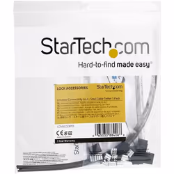 StarTech.com Cavi di raccordo di sicurezza - Confezione da 5 - Acciaio - Regolabili - Vista aggiuntiva 5