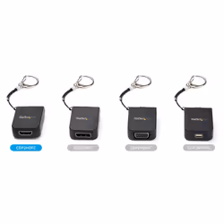 StarTech.com Adattatore compatto da USB C a HDMI - Convertitore video da USB Tipo-C a HDMI 4K 30Hz con portachiavi ad anello - USB-C DP Alt Mode a Monitor HDMI Dongle - Compatibile Thunderbolt 3 - Vista aggiuntiva 5