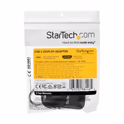 StarTech.com Adattatore compatto da USB C a HDMI - Convertitore video da USB Tipo-C a HDMI 4K 30Hz con portachiavi ad anello - USB-C DP Alt Mode a Monitor HDMI Dongle - Compatibile Thunderbolt 3 - Vista aggiuntiva 8