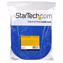 StarTech.com Rotolo di nastro a strappo da 30,5 m - Fascette riutilizzabili da tagliare su misura - Feltro adesivo autobloccante - Fascette serracavo con fissaggio a strappo per cavi industriali - Blu - Vista aggiuntiva 4