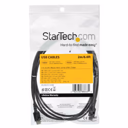 StarTech.com Cavo di Ricarica USB-C da 2m - Resistente Cavetto USB-C di Ricarica Veloce e Sync da USB 2.0 a USB Type C 60W - Rivestimento in TPE e Fibra Aramidica M/M 60W Nero, Samsung S10/S20/Ipad Pro/MS Surface - Vista aggiuntiva 5