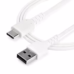 StarTech.com Cavo di Ricarica USB-A a USB-C da 1m - Resistente cavetto USB-C di Ricarica Veloce e Sync da USB 2.0 a USB Type C 3A - Rivestimento in TPE e Fibra Aramidica M/M Bianco - Samsung S10, Ipad Pro, Pixel - Vista aggiuntiva 6