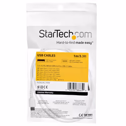 StarTech.com Cavo di Ricarica USB-A a USB-C da 1m - Resistente cavetto USB-C di Ricarica Veloce e Sync da USB 2.0 a USB Type C 3A - Rivestimento in TPE e Fibra Aramidica M/M Bianco - Samsung S10, Ipad Pro, Pixel - Vista aggiuntiva 7