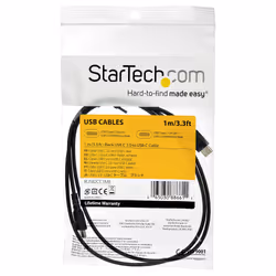 StarTech.com Cavo di Ricarica USB-A a USB-C da 1m - Resistente cavetto USB-C di Ricarica Veloce e Sync da USB 2.0 a USB Type C 3A - Rivestimento in TPE e Fibra Aramidica M/M Nero - Samsung S10, Ipad Pro, Pixel - Vista aggiuntiva 7
