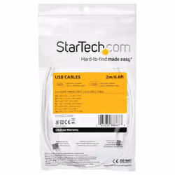 StarTech.com Cavo di Ricarica USB-C da 2m - Resistente Cavetto USB-C di Ricarica Veloce e Sync da USB 2.0 a USB Type C - Rivestimento in TPE e Fibra Aramidica M/M 60W Bianco, Samsung S10/S20/Ipad Pro/MS Surface - Vista aggiuntiva 6