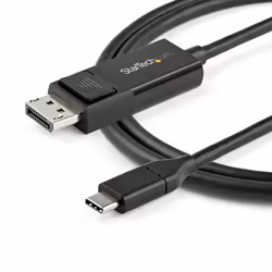 StarTech.com Cavo adattatore da USB C a DisplayPort 1.2 da 2m - Cavo video bidirezionale da DP a USB-C o USB-C a DP 4K 60Hz - HBR2/HDR - Cavo per monitor USB tipo C/TB3 - Vista aggiuntiva 4