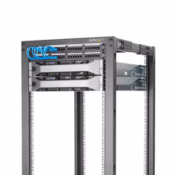 StarTech.com Server Rack a 4 Montanti 18U Open Frame, Armadio Rack di Rete 19" con Ruote, piedini di livellamento/montaggio a pavimento, Quadro Rack Scorrevole/profondità regolabile per apparecchiature AV/Dati/IT - Vista aggiuntiva 4