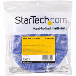 StarTech.com Rotolo di nastro a strappo da 7,6 m - Fascette riutilizzabili da tagliare su misura - Feltro adesivo autobloccante - Fascette serracavo con fissaggio a strappo per cavi industriali - Blu - Vista aggiuntiva 4