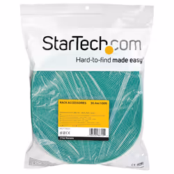 StarTech.com Rotolo di nastro a strappo da 30,5 m - Fascette riutilizzabili da tagliare su misura - Feltro adesivo autobloccante - Fascette serracavo con fissaggio a strappo per cavi industriali - Verde - Vista aggiuntiva 4