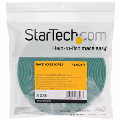 StarTech.com Rotolo di nastro a strappo da 7,6 m - Fascette riutilizzabili da tagliare su misura - Feltro adesivo autobloccante - Fascette serracavo con fissaggio a strappo per cavi industriali - Verde - Vista aggiuntiva 4