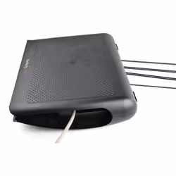 StarTech.com Poggiapiedi ergonomico - Poggiapiedi basculante con gestione/contenimento dei cavi - Supporto a dondolo antiscivolo - Comodo poggiapiedi nero per l'ufficio/scrivania/postazione di lavoro - Vista aggiuntiva 5