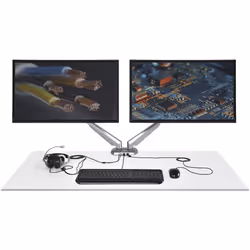 StarTech.com Supporto per due monitor con montaggio su scrivania con pass-through USB a 2 porte integrato - Vista aggiuntiva 4