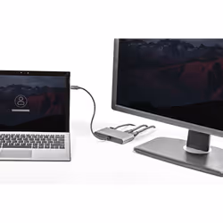 StarTech.com Mini Dock Thunderbolt 3 - Docking Station Portatile per Doppio Monitor HDMI 4K 60Hz, Hub 2x USB-A (3.0/2.0), GbE - Cavo 28cm - Adattatore multiporta TB3 - Mac/Windows - Vista aggiuntiva 6