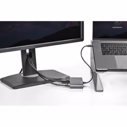 StarTech.com Thunderbolt 3 Mini Dock - Docking Station TB3 portatile per doppio monitor DisplayPort 4K 60Hz -USB- A hub (USB 3.0/5 Gbps) e GbE - Cavo da 28 cm - Adattatore multiporta per laptop - Mac/Windows - Vista aggiuntiva 6