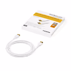 StarTech.com Cavo HDMI 2.0 certificato Premium da 2m - Cavo video HDMI con Ethernet ad alta velocità - UHD 4K 60Hz HDR - Cavo HDMI rinforzato con Fibra Aramidica - TPE - M/M - Bianco - Vista aggiuntiva 4