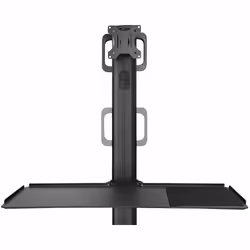 StarTech.com Scrivania sit stand - Postazione di lavoro mobile con supporto per monitor, CPU/PC, ripiano per tastiera - Carrello ergonomico per computer da tavolo regolabile in altezza - Postazione di lavoro mobile su ruote - Vista aggiuntiva 5