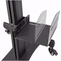 StarTech.com Scrivania sit stand - Postazione di lavoro mobile con supporto per monitor, CPU/PC, ripiano per tastiera - Carrello ergonomico per computer da tavolo regolabile in altezza - Postazione di lavoro mobile su ruote - Vista aggiuntiva 7