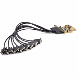 StarTech.com Scheda seriale PCI Express a 8 porte - Scheda adattatore seriale PCIe RS232 - Scheda di espansione/controller card seriale DB9 9pin - 16C1050 UART - Protezione sovratensioni ESD 15kV - Windows & Linux - Vista aggiuntiva 5