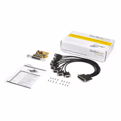 StarTech.com Scheda seriale PCI Express a 8 porte - Scheda adattatore seriale PCIe RS232 - Scheda di espansione/controller card seriale DB9 9pin - 16C1050 UART - Protezione sovratensioni ESD 15kV - Windows & Linux - Vista aggiuntiva 6