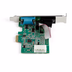 StarTech.com Scheda Seriale PCI Express con 2 Porte - Controller PCIe RS232 - 16950 UART - Scheda Seriale di Espansione DB9 a Profilo Basso - Compatibile Windows e Linux - Vista aggiuntiva 4