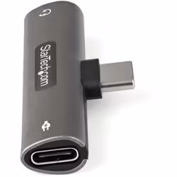 StarTech.com Adattatore USB C Jack audio - Caricatore USB-C e Adattatore cuffie /spinotto audio 3.5mm. Caricabatterie USB Type-C Power Delivery Pass-through da 60W - Per telefono/tablet/portatile USB-C - Vista aggiuntiva 4