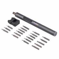 StarTech.com Set di cacciavite elettrico di precisione a 20 punte - Kit di cacciaviti a batteria portatile/mini per riparazioni di elettronica, laptop, computer, tablet e telefoni - magnetico - senza filo - Vista aggiuntiva 4