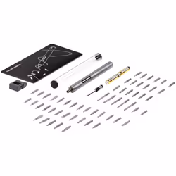 StarTech.com Set di cacciaviti elettrici di precisione a 55 punte - Kit di cacciaviti a batteria portatile/mini per riparazioni di elettronica, laptop, computer, tablet e telefoni - magnetico - senza filo - Vista aggiuntiva 7