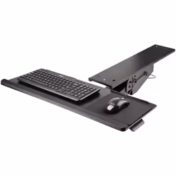 StarTech.com Porta tastiera estraibile per scrivania - Ripiano scorrevole sotto scrivania per tastiera PC - Mensola ergonomica con tappetino per mouse e poggiapolsi 255x670mm- Supporto regolabile in altezza Inclinabile/orientabile - Vista aggiuntiva 3