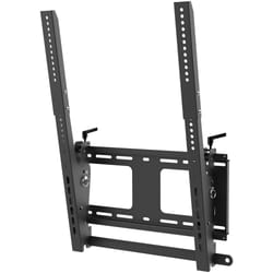 StarTech.com Supporto TV da parete verticale - Supporto verticale robusto per TV VESA da 40-55" (50kg) - Staffa per segnaletica digitale, per televisori a basso profilo, inclinabile con barra di sicurezza bloccabile
