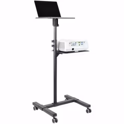 StarTech.com Supporto per proiettore e laptop mobile - Carrello portatile per proiettore resistente (2 ripiani, reggono 10kg ciascuno) - Supporto videoproiettore regolabile in altezza con ruote bloccabili - Vista aggiuntiva 4
