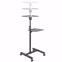 StarTech.com Supporto per proiettore e laptop mobile - Carrello portatile per proiettore resistente (2 ripiani, reggono 10kg ciascuno) - Supporto videoproiettore regolabile in altezza con ruote bloccabili - Vista aggiuntiva 8