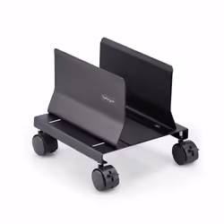 StarTech.com Carrello per CPU, supporto mobile per CPU su ruote (rotelle), carico massimo 21 kg, porta PC regolabile, supporto da pavimento per computer, carrello in acciaio