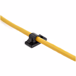 StarTech.com 100 Clip Fermacavi Autoadesivi Nero - Graffette Fermacavo Adesive da Scrivania per Cavi Elettrici/Rete - Supporto Fermacavi - Fermacavo in Plastica - Classe Antincendio UL/94V-2 - Vista aggiuntiva 6