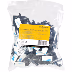 StarTech.com 100 Clip Fermacavi Autoadesivi Nero - Graffette Fermacavo Adesive da Scrivania per Cavi Elettrici/Rete - Supporto Fermacavi - Fermacavo in Plastica - Classe Antincendio UL/94V-2 - Vista aggiuntiva 8