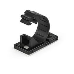 StarTech.com 100 Clip Fermacavi Autoadesivi Nero - Graffette Fermacavo Adesive da Scrivania per Cavi Elettrici/Rete - Supporto Fermacavi - Fermacavo in Plastica - Classe Antincendio UL/94V-2
