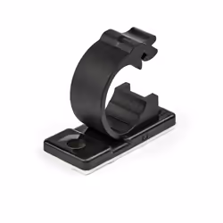 StarTech.com 100 Clip Fermacavi Autoadesivi Nero - Graffette Fermacavo Adesive da Scrivania per Cavi Elettrici/Rete - Supporto Fermacavi - Fermacavo in Plastica - Classe Antincendio UL/94V-2