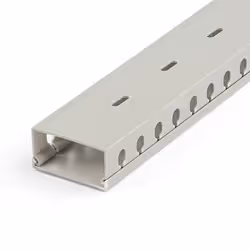 StarTech.com Canalina di cablaggio cavi scanalata con coperchio, 50mm P x 25mm H - 2m L - 8mm, canalina passacavi in PVC per cavo di rete/ canaline a parete, massimo 25 cavi, certificata UL - Vista aggiuntiva 2