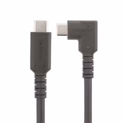 StarTech.com Cavo USB-C angolare robusto da 1 m, USB 3.2 Gen 2 (10 Gbps), cavo di trasferimento dati USB type-C ad angolo retto, DP Alt Mode 4K 60Hz, 100W Power Delivery - Cavo USB Tipo C a 90 gradi