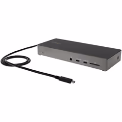 StarTech.com Dock USB type C - Docking station USB C con triplo monitor 4K - Power Delivery 100W - DP 1.4 Alt Mode & DSC, 2x DisplayPort 1.4/HDMI 2.0 - 6xUSB (2x 10Gbps) - Windows/Chrome - Vista aggiuntiva 7